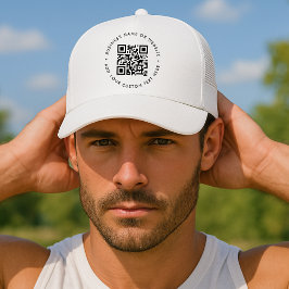 Casquette QR Code Minimaliste Nettoyer Simple Entreprise Bla