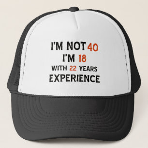 Casquette quarantième conceptions d'anniversaire