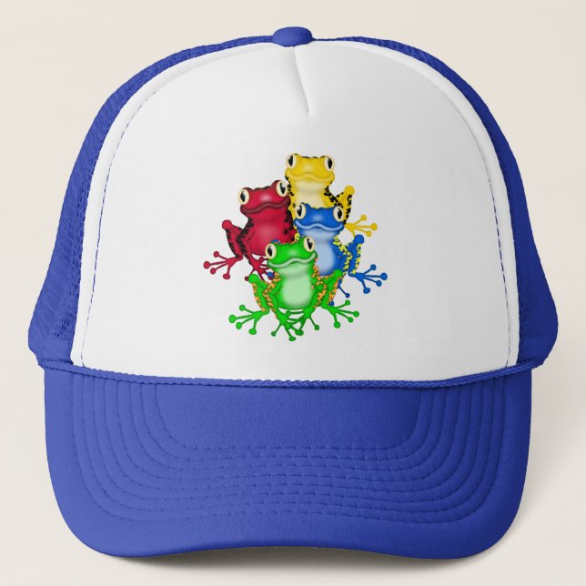 Casquette Quatre T-shirts et cadeaux de grenouilles (Devant)