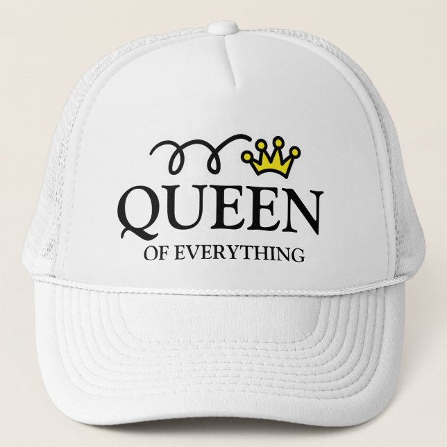 Casquette Queen of all drôle de chapeau de camionneur avec d (Devant)