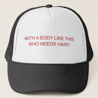 Casquette Qui a besoin de cheveux rouge
