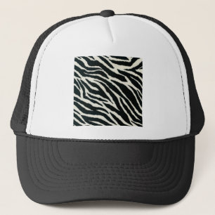 Casquette RAB Rockabilly Zebra Imprimer noir et blanc