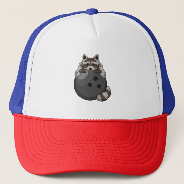 Casquette Raccoon à Bowling avec Bowling (Devant)