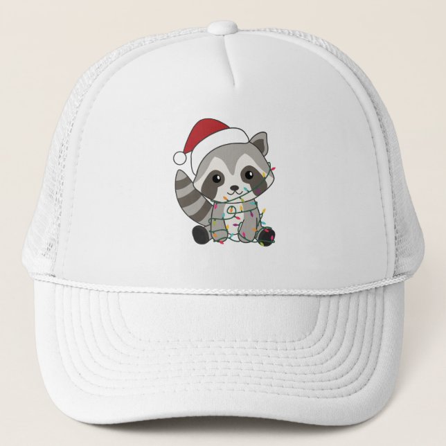 Casquette Raccoon Noël Neige hiver Raccoon (Devant)