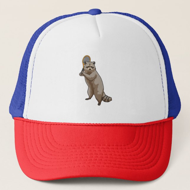 Casquette Racon au Tennis avec raquette de tennis (Devant)