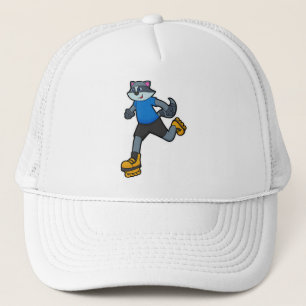 Casquette Racon comme patineur avec patins en ligne