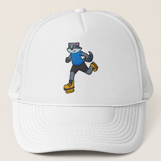 Casquette Racon comme patineur avec patins en ligne (Devant)