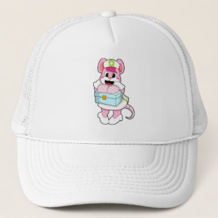 Casquette Rat comme infirmière avec boîte