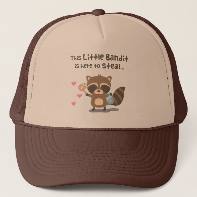 Casquette Raton laveur masqué peu de bandit d'amour mignon (Devant)