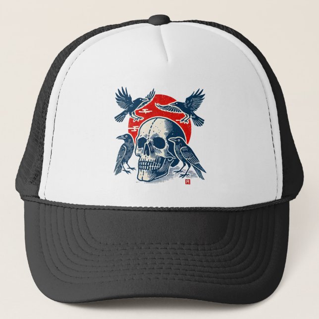 Casquette Ravages et crâne (Devant)