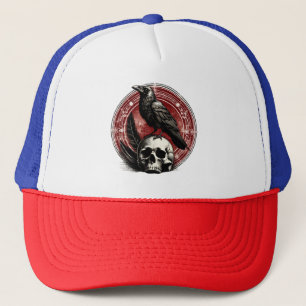 Casquette Ravens Black Crow et Skull Witchcraft Occult