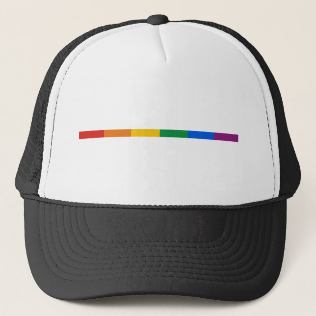 Casquette Rayure de gay pride (Devant)