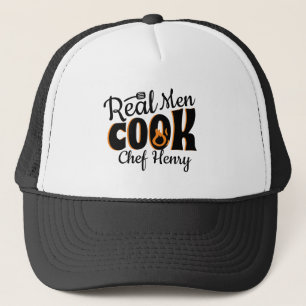 Casquette Real Men Cook Noir