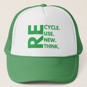 Casquette Recycle Réutiliser Renouveler l'environnement de J