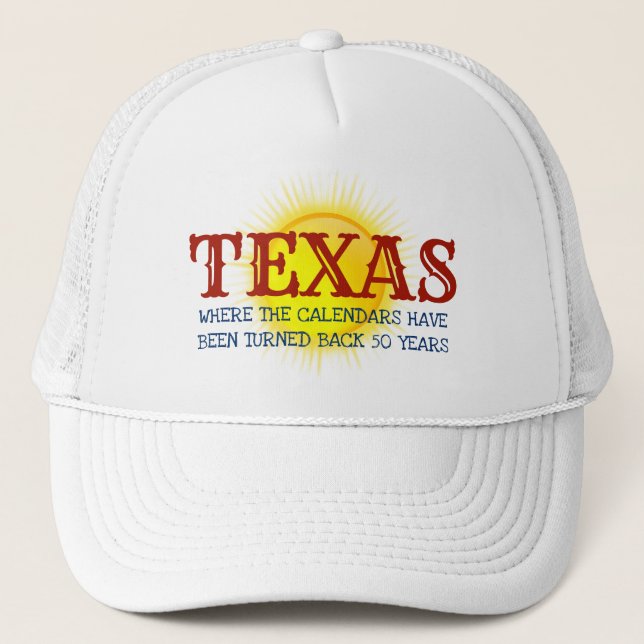 Casquette Red State Texas Retour 50 ans Trucker Chapeau (Devant)