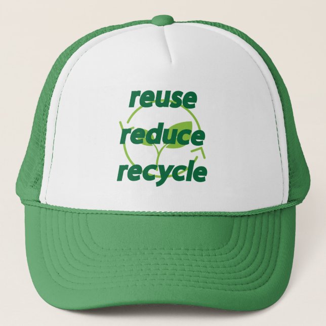 Casquette Réduire la réutilisation du recyclage (Devant)