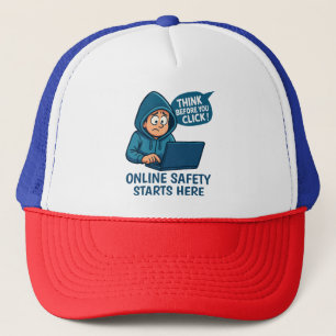 Casquette Réfléchir avant de cliquer - Sensibilisation à la