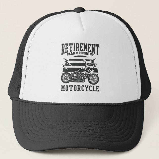 Casquette Régime de retraite montant ma moto (Devant)