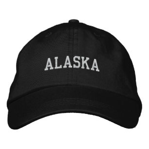 Casquette réglable brodé de l'Alaska noir