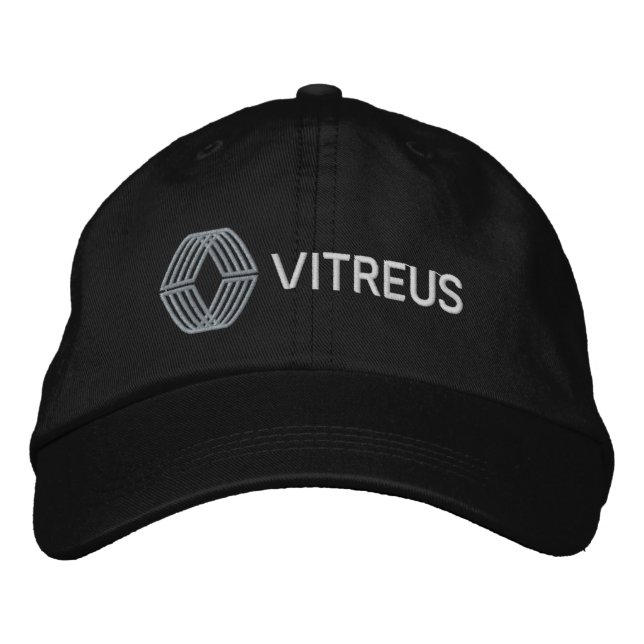 CASQUETTE réglable de base brodé VITREUS | Noir (Devant)