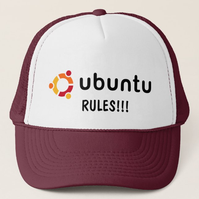Casquette RÈGLES d'Ubuntu ! ! ! (Devant)