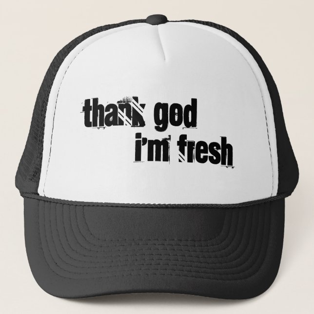Casquette remerciez un dieu que je suis frais (Devant)