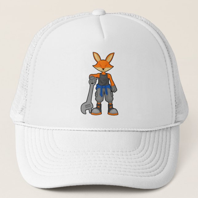 Casquette Renard comme Mécanique avec Spanner (Devant)