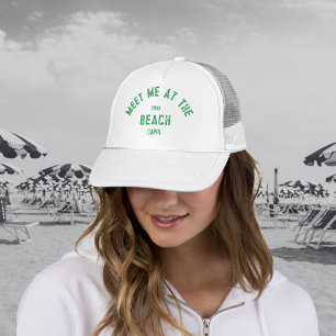 Casquette Rencontre verte à la plage Personnalisé 