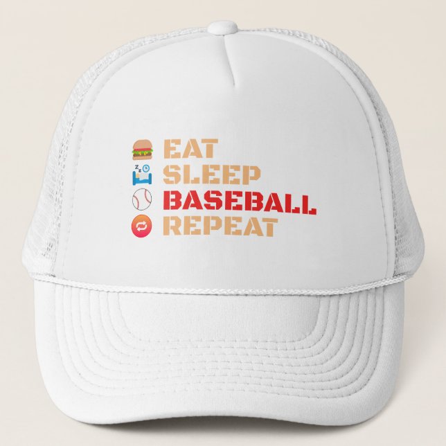 Casquette Répéter le baseball du sommeil (Devant)