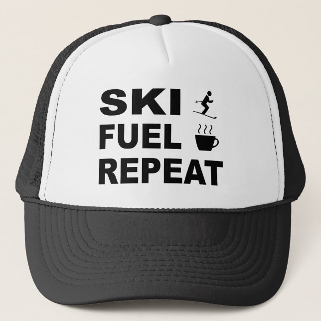 Casquette Répétition du carburant de ski (Devant)