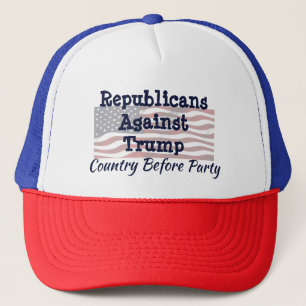 Casquette Républicains contre Trump, pays avant parti