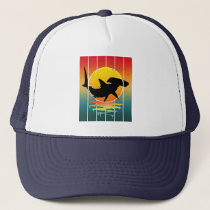Casquette Requin Marteau Coucher de Soleil Vintage
