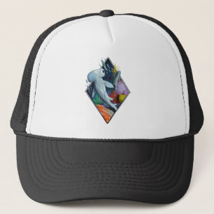 Casquette requin marteau Nager au-dessus de la barrière de