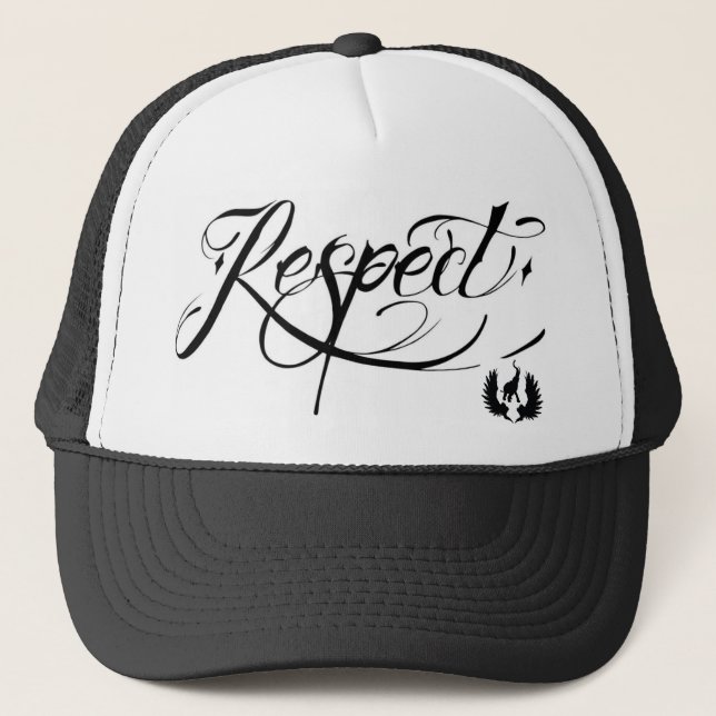 Casquette respect elefent de manuscrit de tatouage (Devant)