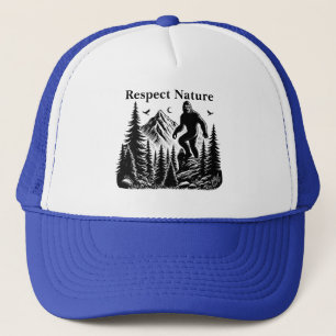 Casquette Respecter la nature Yéti Bigfoot encre Art