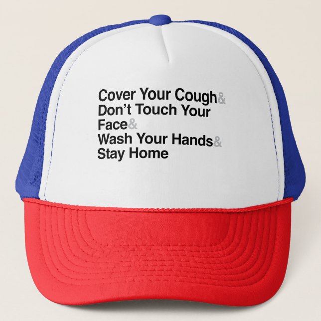 Casquette Restez à la maison Séjournez en toute sécurité (Devant)