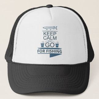 Casquette Restez calme et allez pêcher