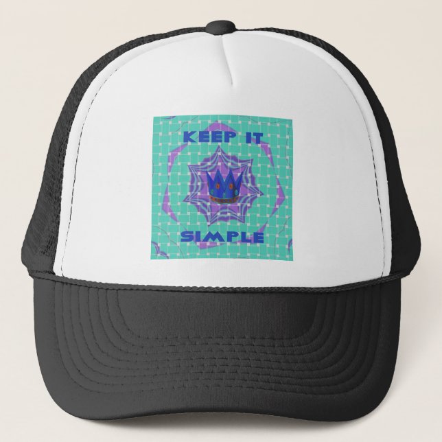 Casquette Restez simple : l'art Motif de la Clarté Royale (Devant)