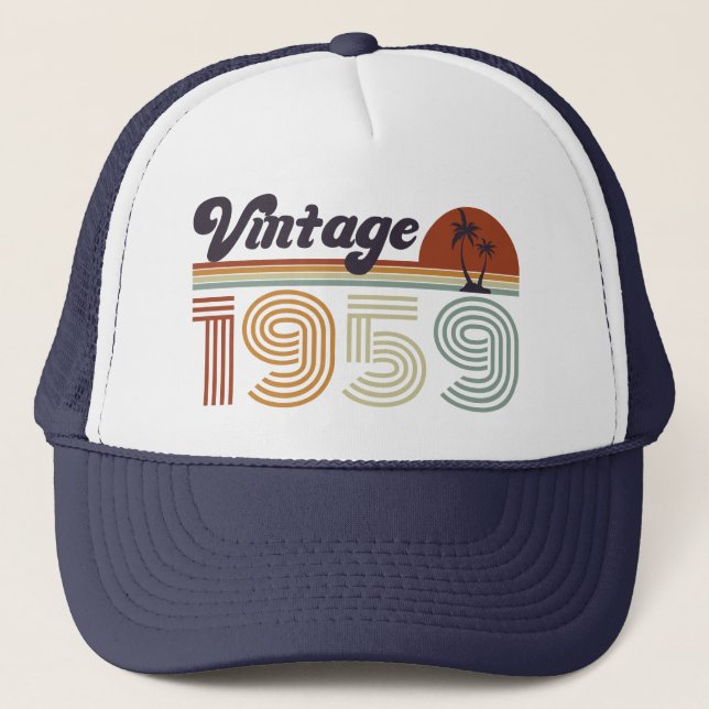 Casquette Retro 66e anniversaire, Vintage 1959 (Devant)