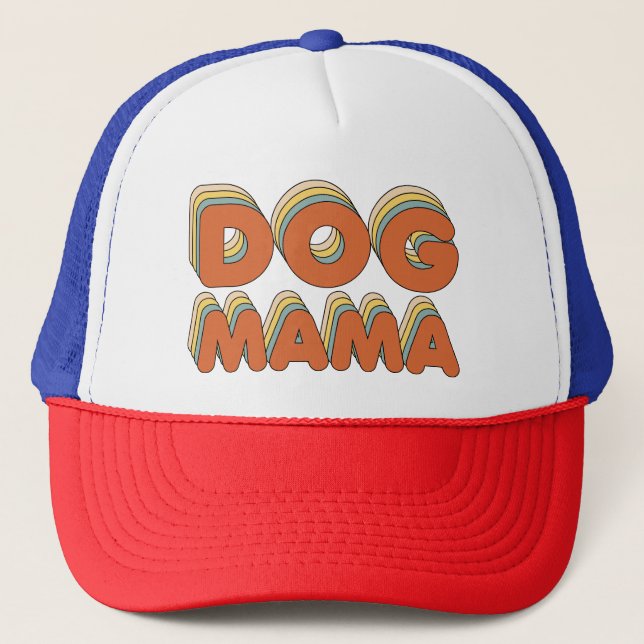 Casquette Retro Chien Mama Drôle Chien Maman (Devant)