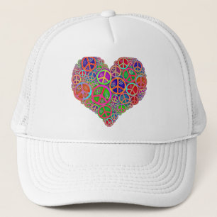 Casquette Rétro coeur vintage de paix