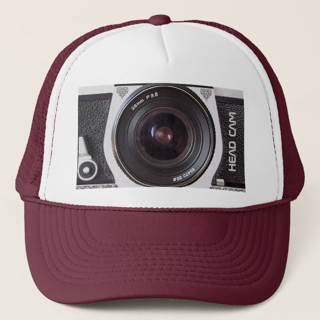 Casquette Rétro effet de came de tête d'appareil-photo 80s (Devant)
