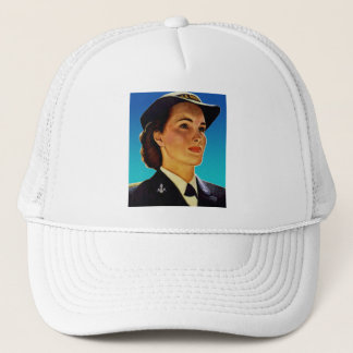 Casquette Rétro marine militaire vintage de vagues de femmes
