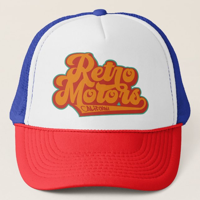 Casquette Retro Motors Californie classique voiture personna (Devant)