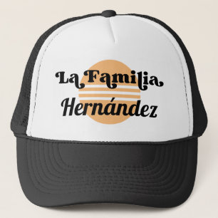 Casquette Retro Noir et Blanc La Familia Nom espagnol