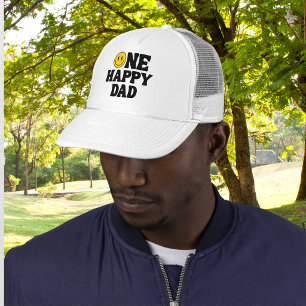 Casquette Retro One Papa Heureux Sourire Visage Anniversaire