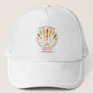 Casquette Rétro personnalisable camping familial, ajouter le