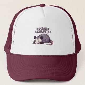Casquette Retro Possum Introvert Energy Trucker Hat