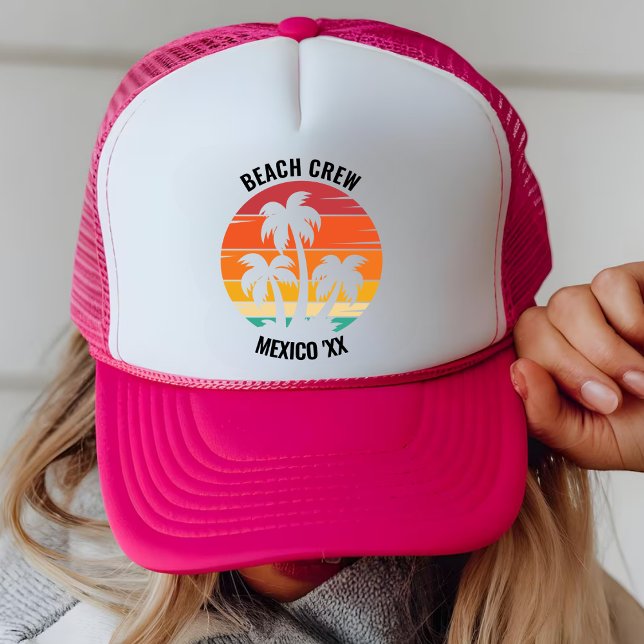 Casquette Retro Sunset Family Vacances Girls Trip Beach Crew (Créateur téléchargé)
