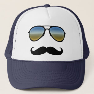 Casquette Rétros lunettes de soleil drôles avec la moustache